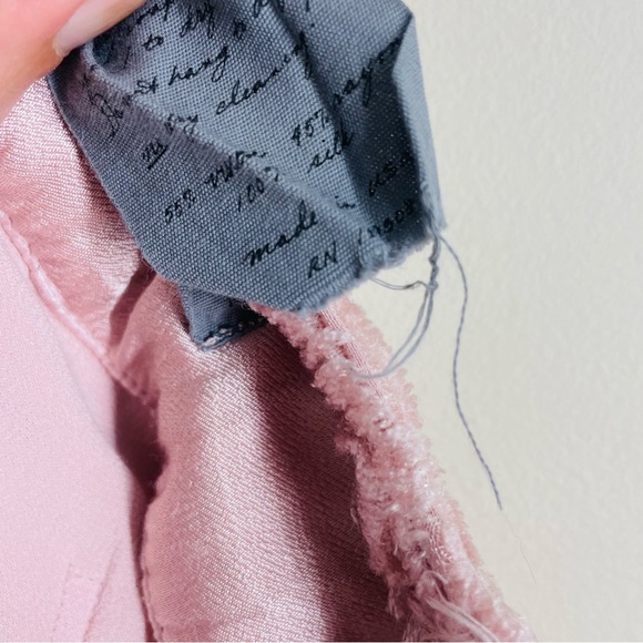 Raquel Allegra Silk Satin Cami Wide Leg Trouser Set Dusty Rose size XS - Picture 14 of 15